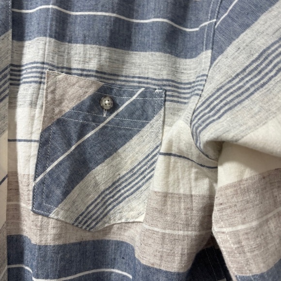 Flint and Tinder Men’s L Striped Long Sleeve Shirt Casual Vintage Inspired.  VGC - Picture 8 of 16